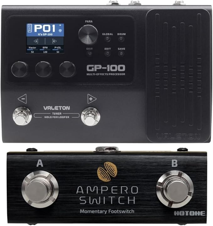 Amazon.com: Valeton GP-100 + Dual Footswitch Bundle Guitar Bass