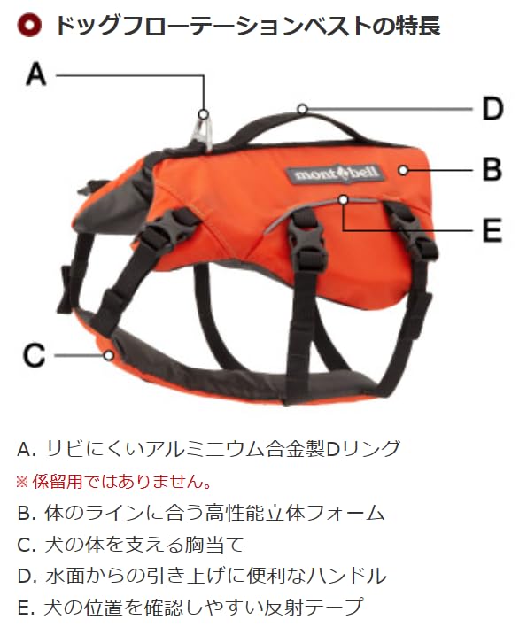 Amazon.co.jp: モンベル・国内正規品 ドッグ フローテーションベスト