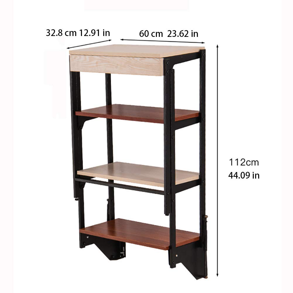 Amazon.co.jp: 多機能壁掛け折りたたみデスクコンバーチブル収納ラック