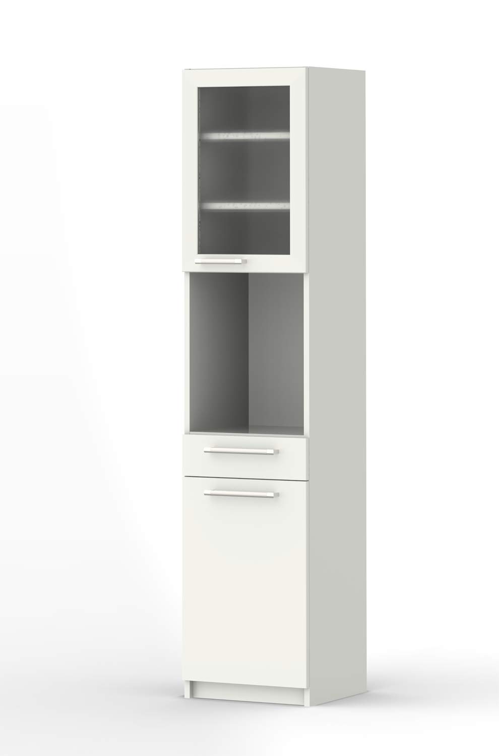 Amazon.co.jp: パモウナ 食器棚YC プレーンホワイト 幅40.4×高さ180