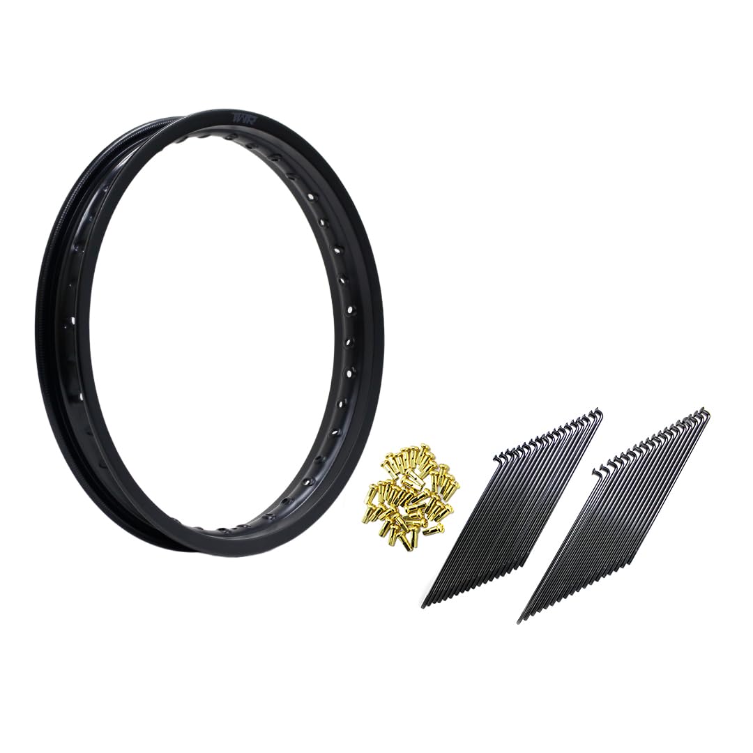 Amazon | TWR製 アルミリム 2.15-17 36穴 マットブラック&リムスポーク