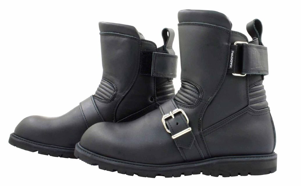 Amazon.co.jp: カドヤ(KADOYA) バイク用レザーブーツ BLACK ANKLE