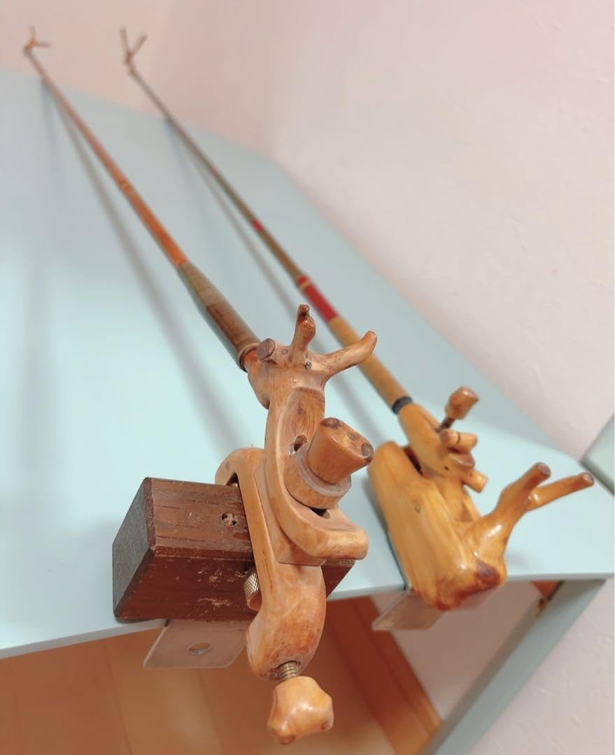 手作り ヘラ竿 竿掛け 万力 セット まとめ売り ヘラブナ へら釣り ヘラ