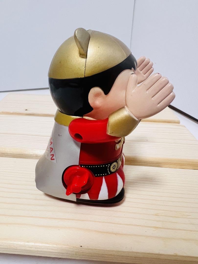 可動品】昭和からのヒーロー絶版タケチャンマン人形ゼンマイ式☆新品未