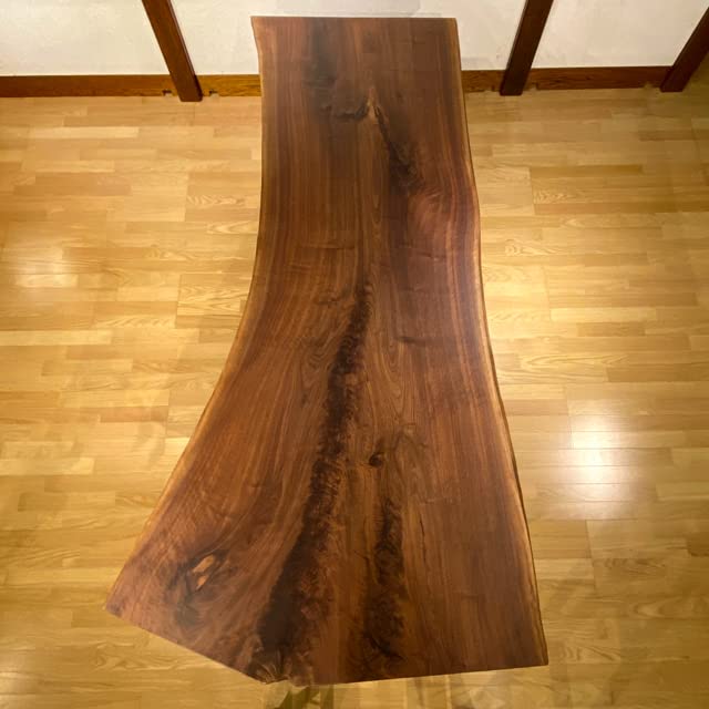 Amazon｜ウッドギャラリー樹 一枚板テーブル ウォールナット 無垢