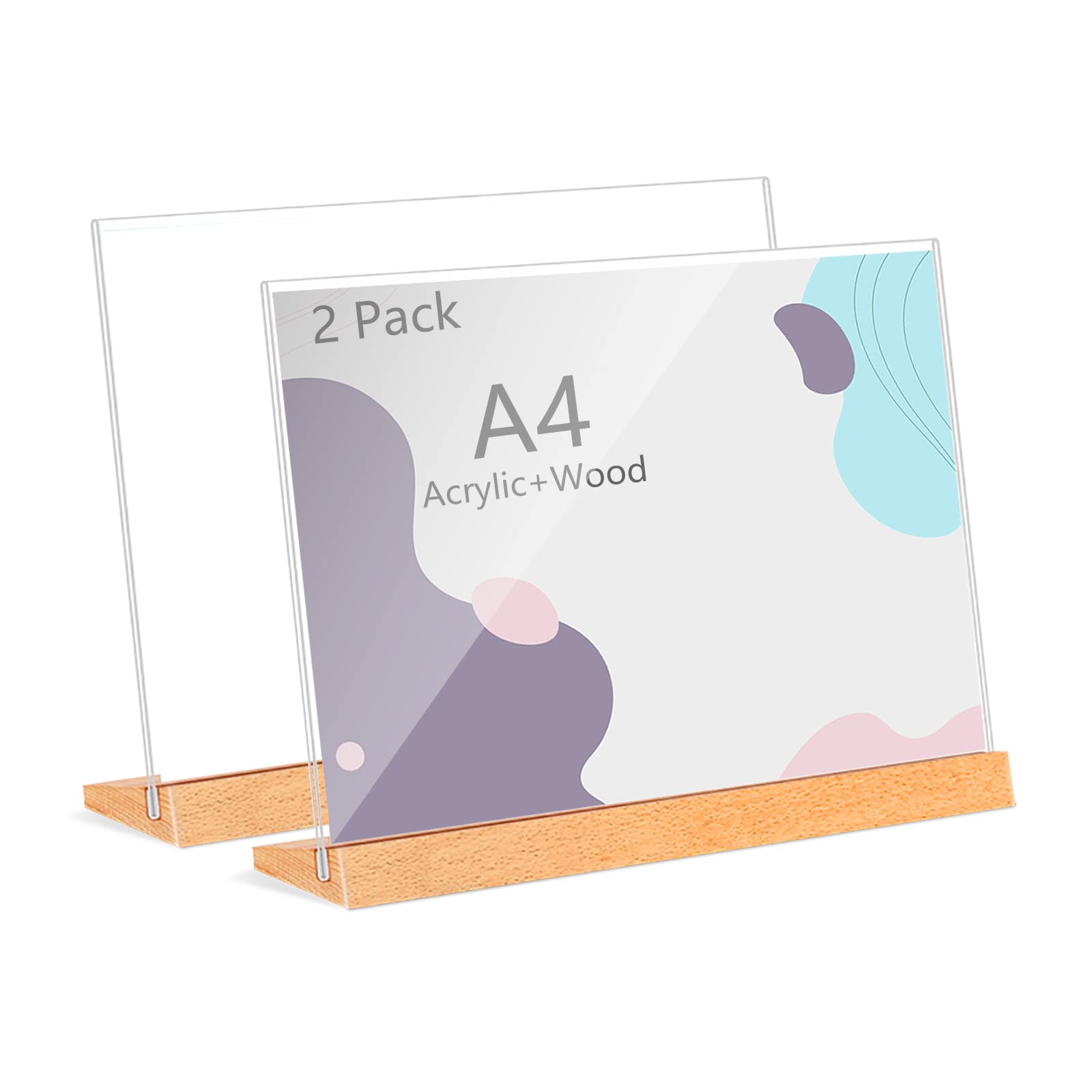 Amazon.co.jp: サインホルダー 2個セット A4判 横 ポップスタンド