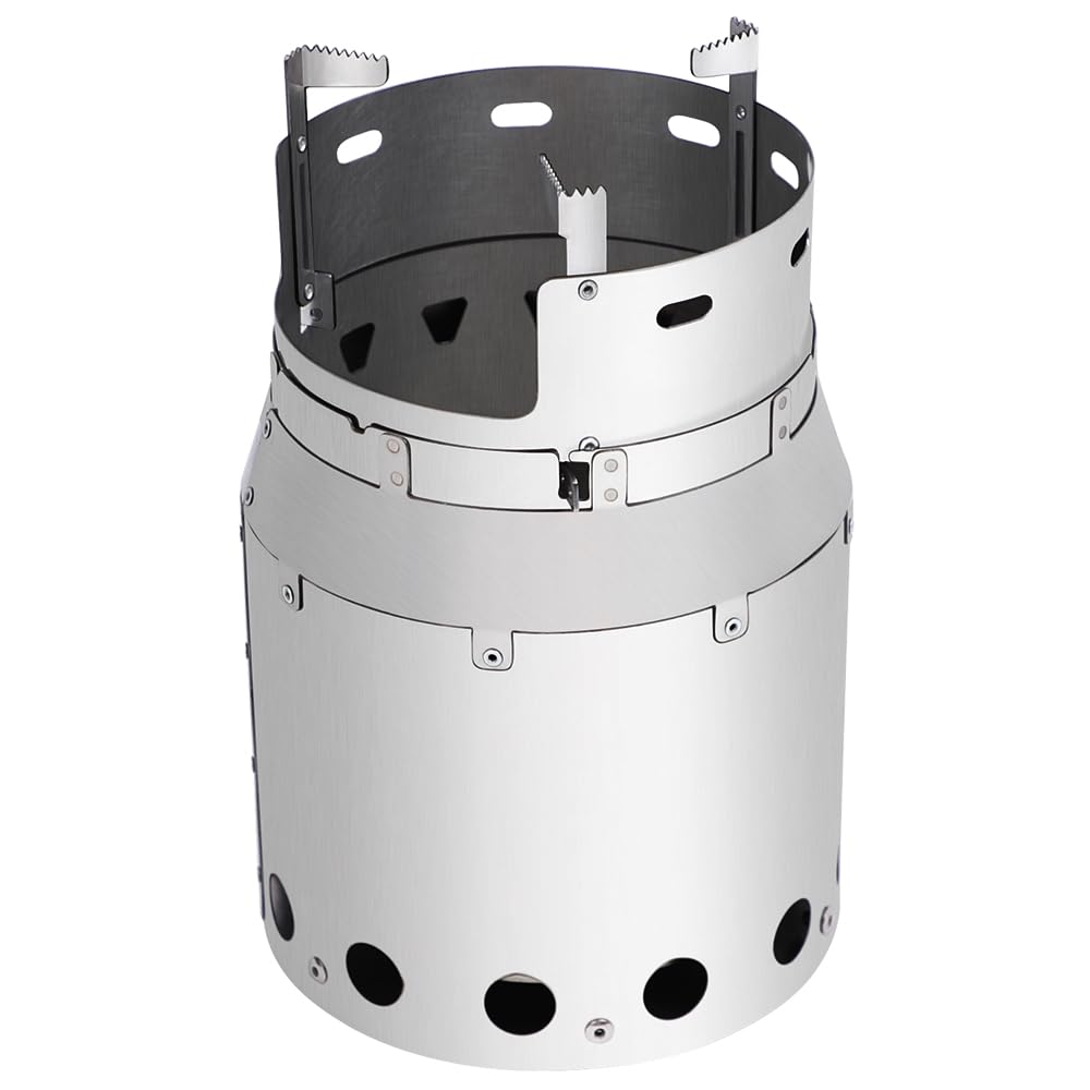 Amazon | Soomloomチタン製二次燃焼焚き火台M軽量折り畳み薪ストーブ