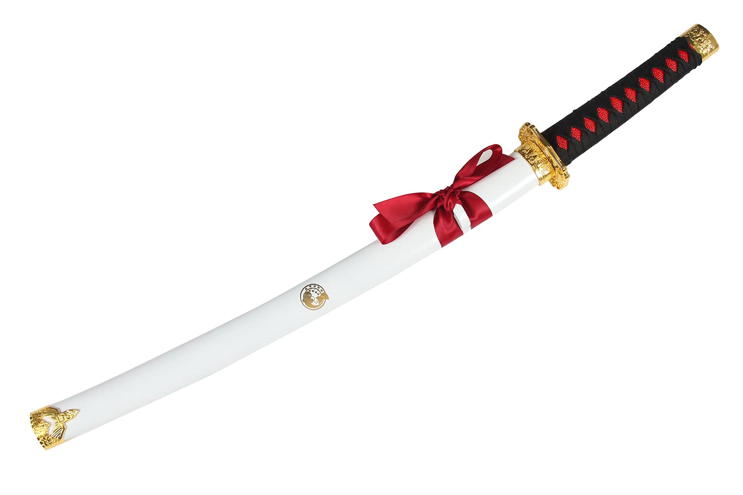 高級模造刀 金鍔 美術刀剣 太刀 脇差 大小セット 緑拵え 2本セット