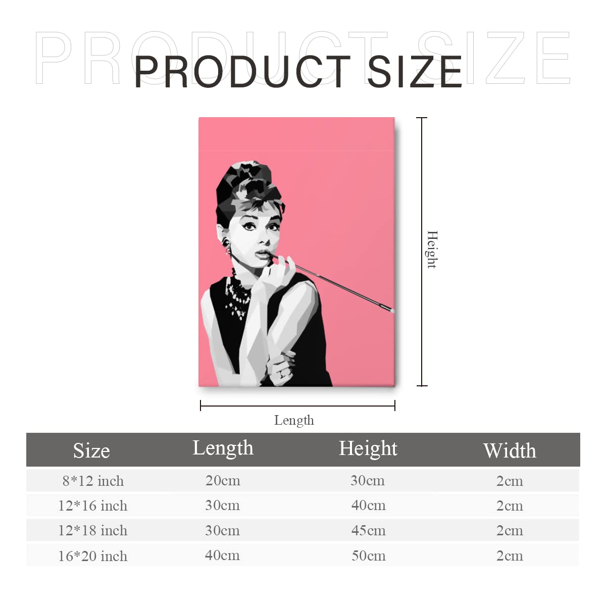 Amazon.co.jp: アートパネル オードリー・ヘップバーン ピンク 壁掛け