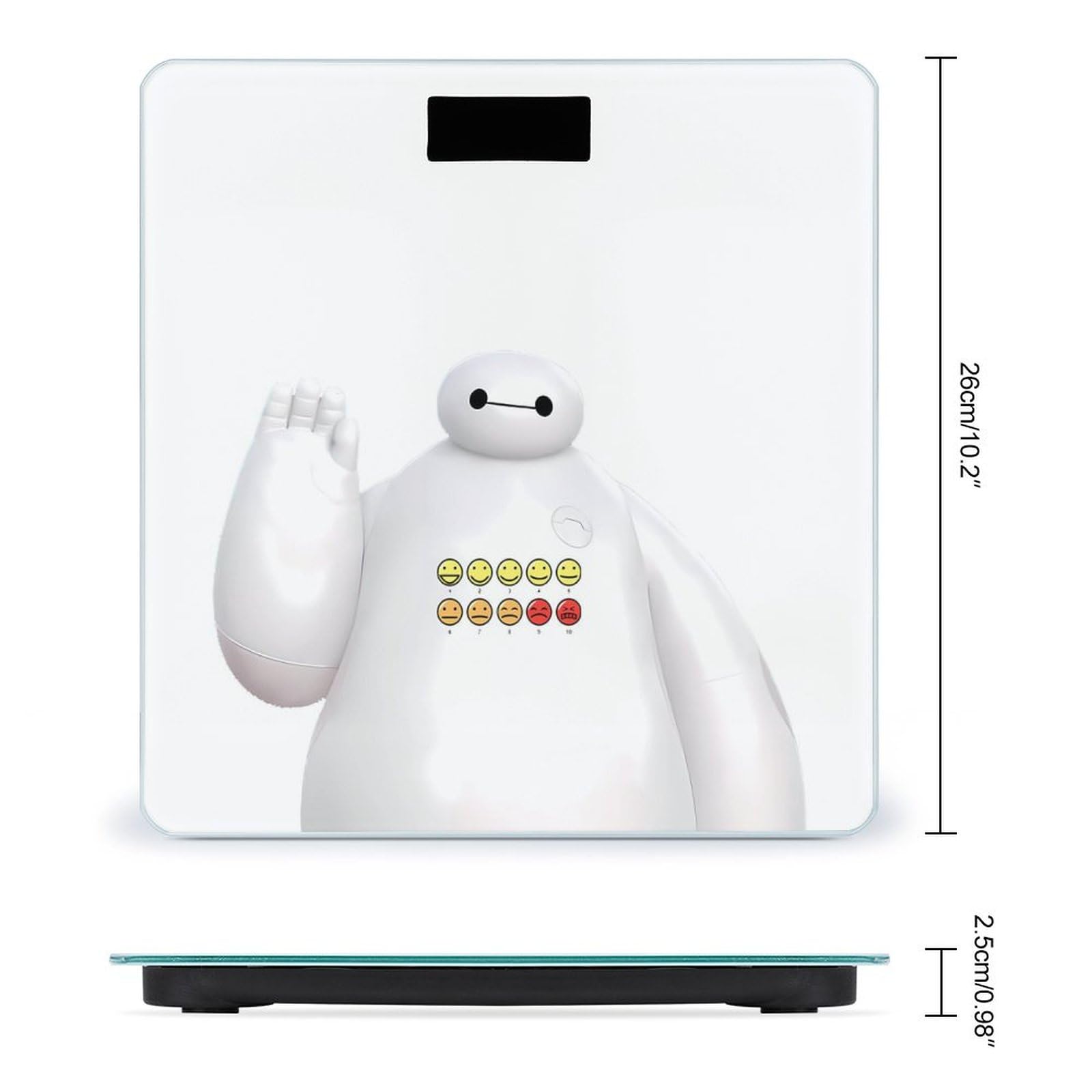 Amazon.co.jp: ベイマックス 体重計 高精度 ボディスケール 電源自動ON