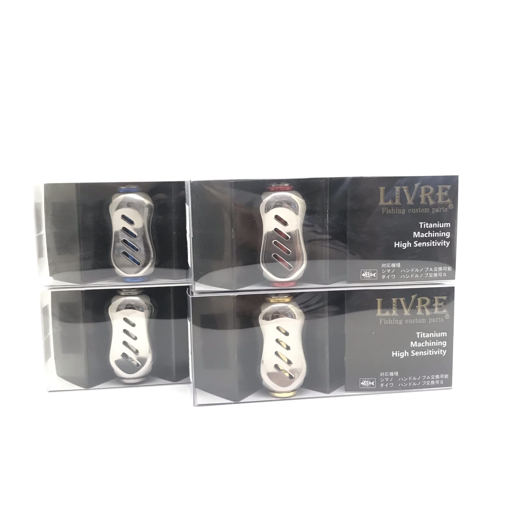 Amazon.co.jp: LIVRE Fino Titanium Handle Knob, Fire/Gold, Pack of