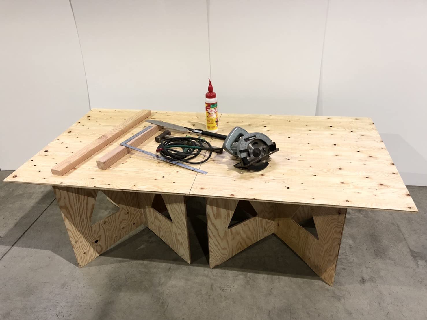 針葉樹合板 折りたたみ式テーブル 針葉樹合板 折りたたみ式テーブル