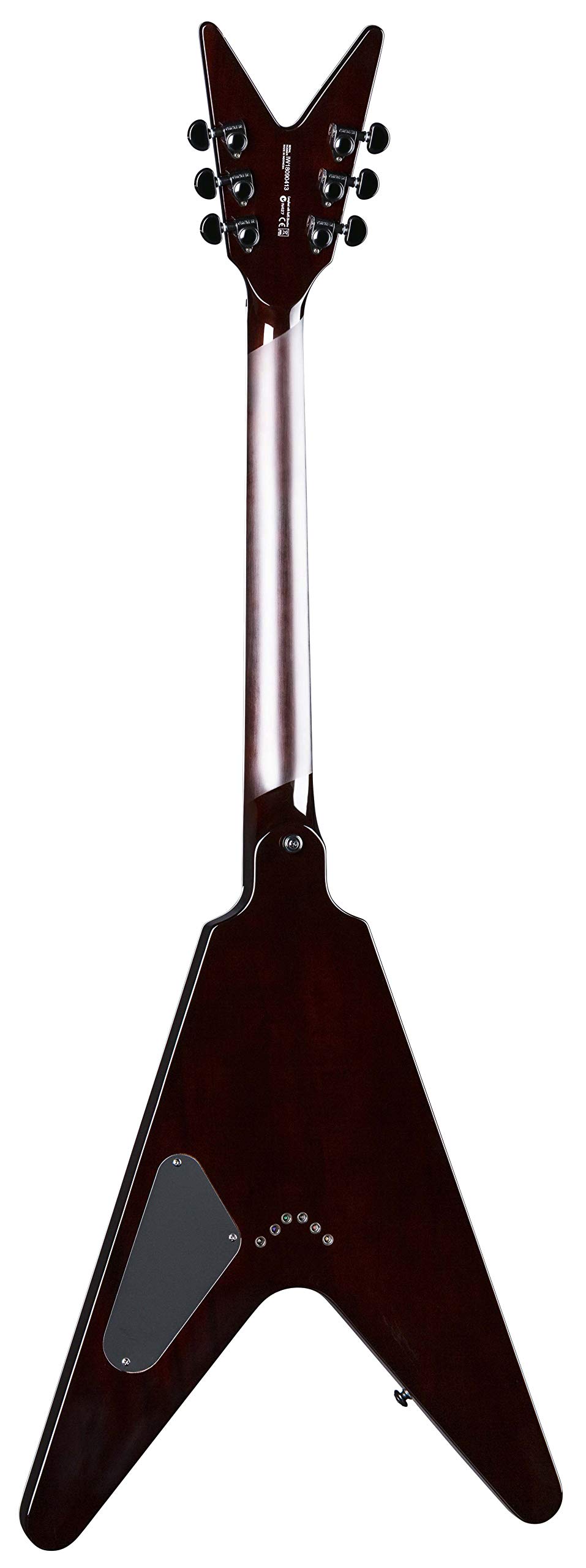 Amazon.com: Dean V Select Quilt Top Electric Guitar, Trans Black