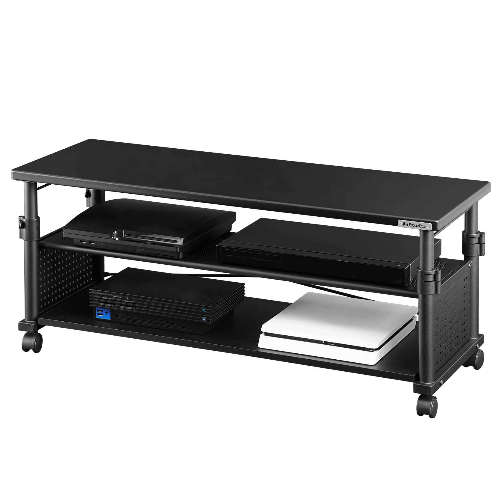 Amazon｜Bauhutte ( バウヒュッテ ) 昇降式 テレビ台 BHV-1000H-BK 32