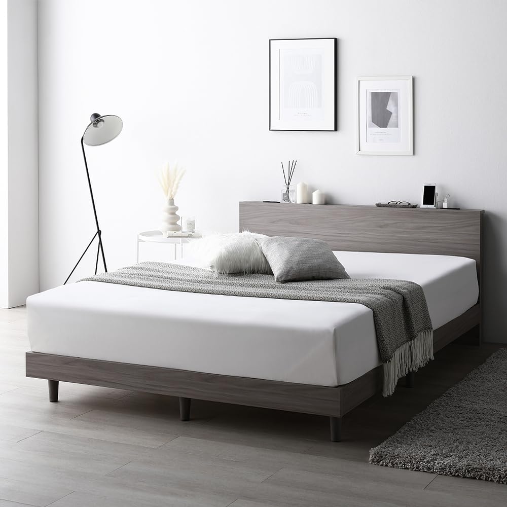 Amazon｜RASIK ベッド シングル フレームのみ グレージュ すのこ 宮