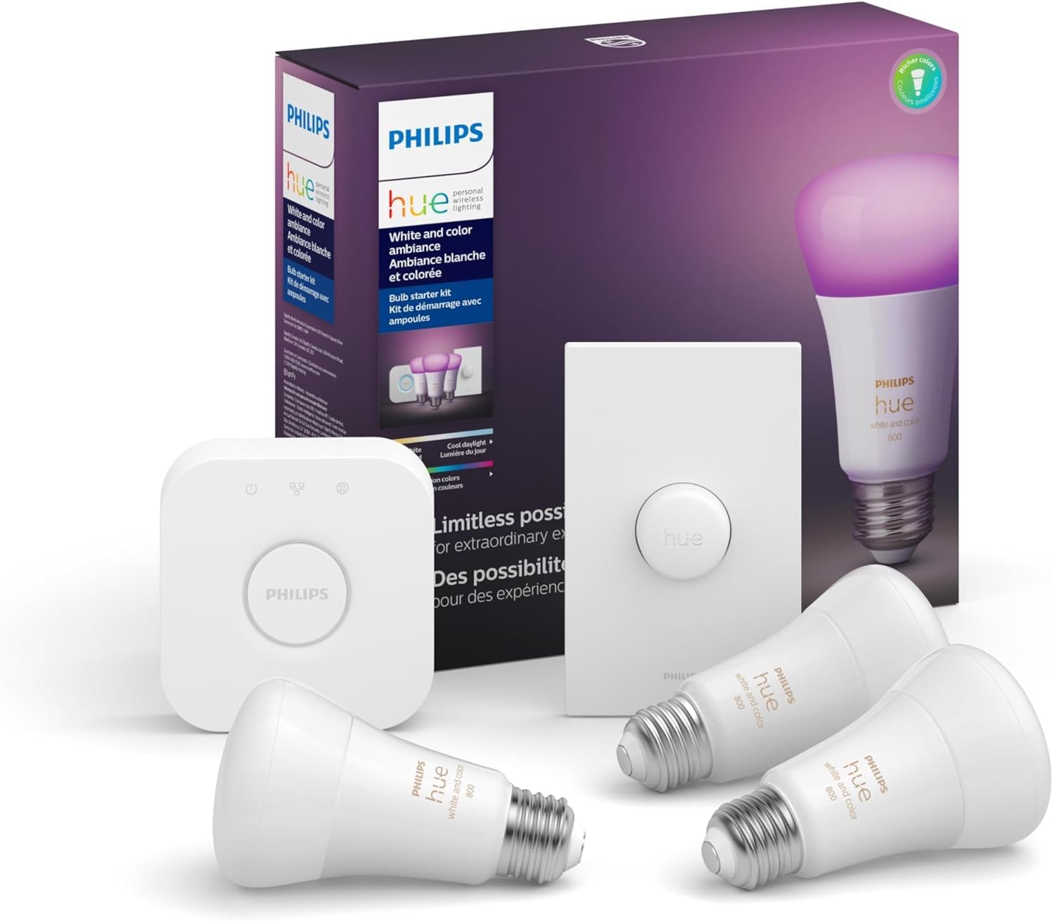 Amazon.com: Philips Hue White and Color Ambiance Base Lumen (60W