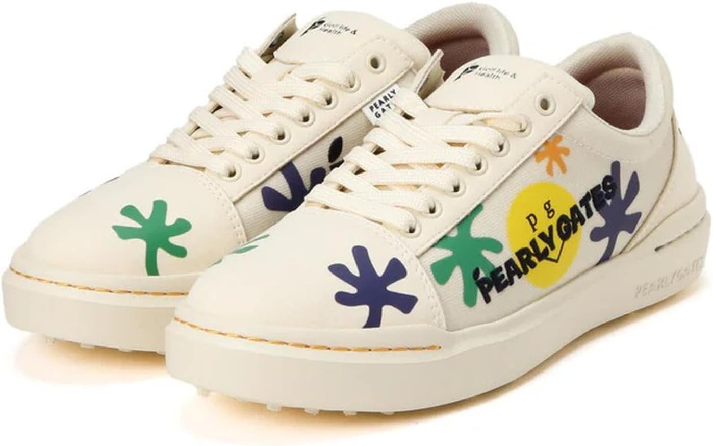 未使用3.5万 パーリーゲイツ ゴルフシューズ 22.5 ロゴ 迷彩