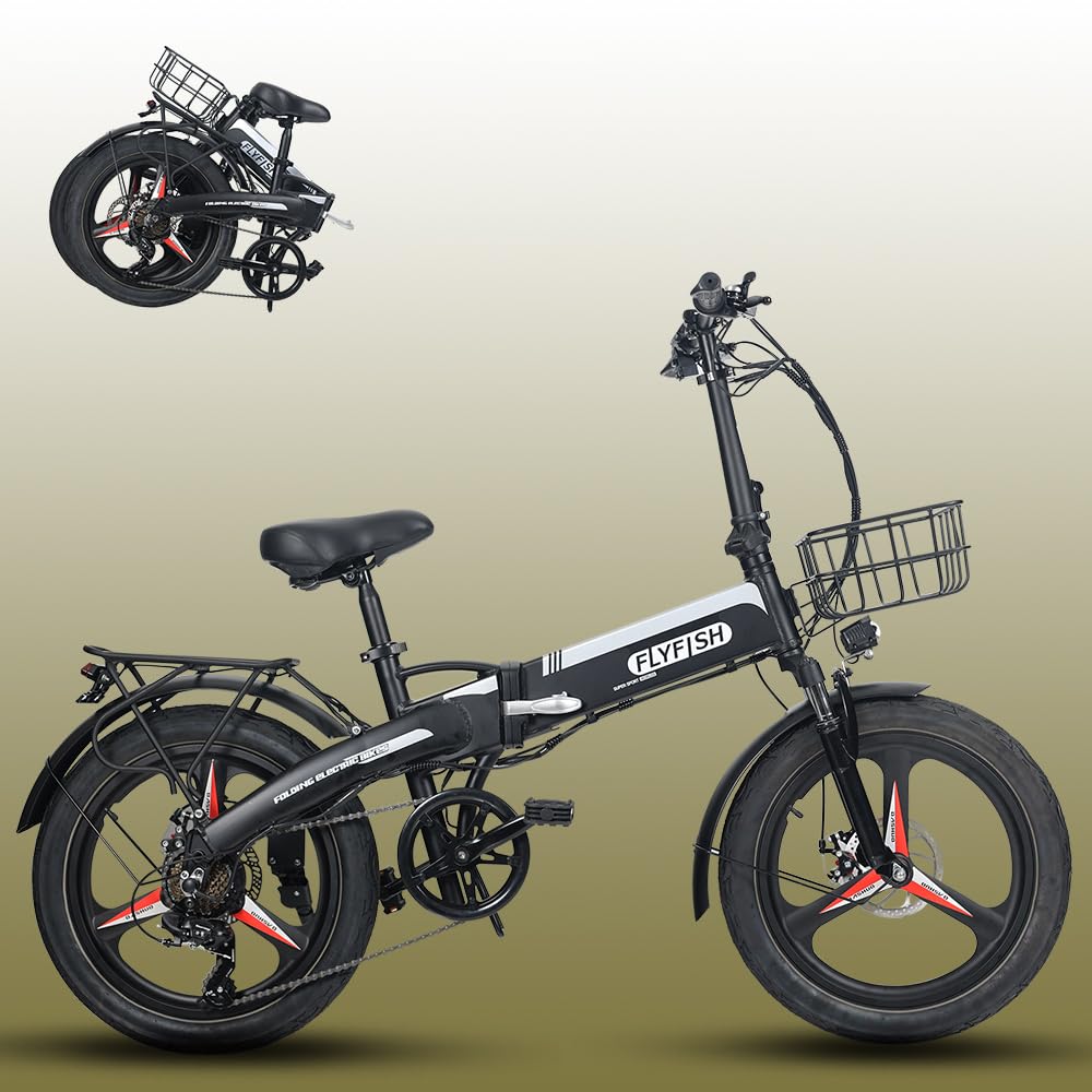 Amazon | FLYFISH 公道走行可能 免許不要 電動折りたたみ自転車 電動