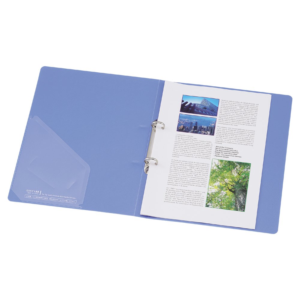 Amazon | リヒトラブ リングファイル B5 2穴 黒 10冊入 F862-11_10 | O