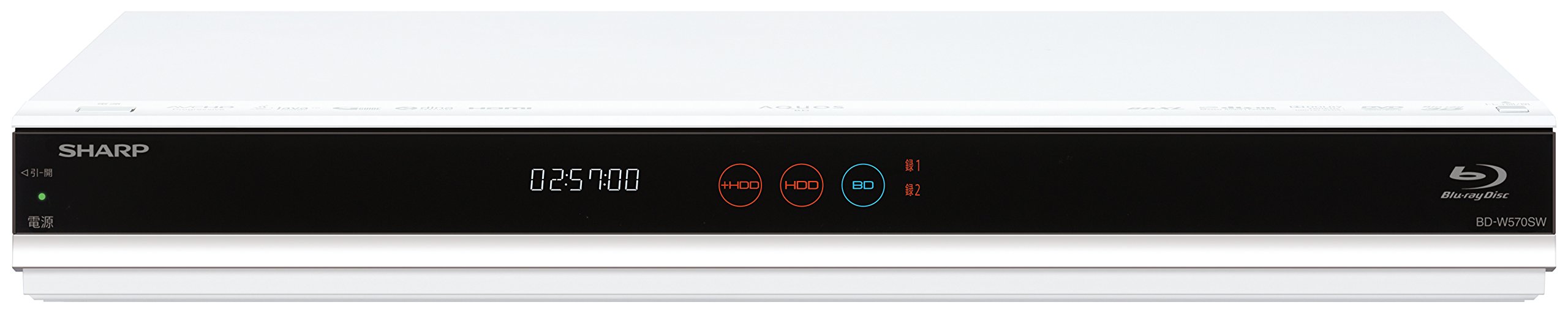 Amazon.co.jp: Sharp Aquos BD-W570SW 500GB 2 Tuner Blu-ray Recorder
