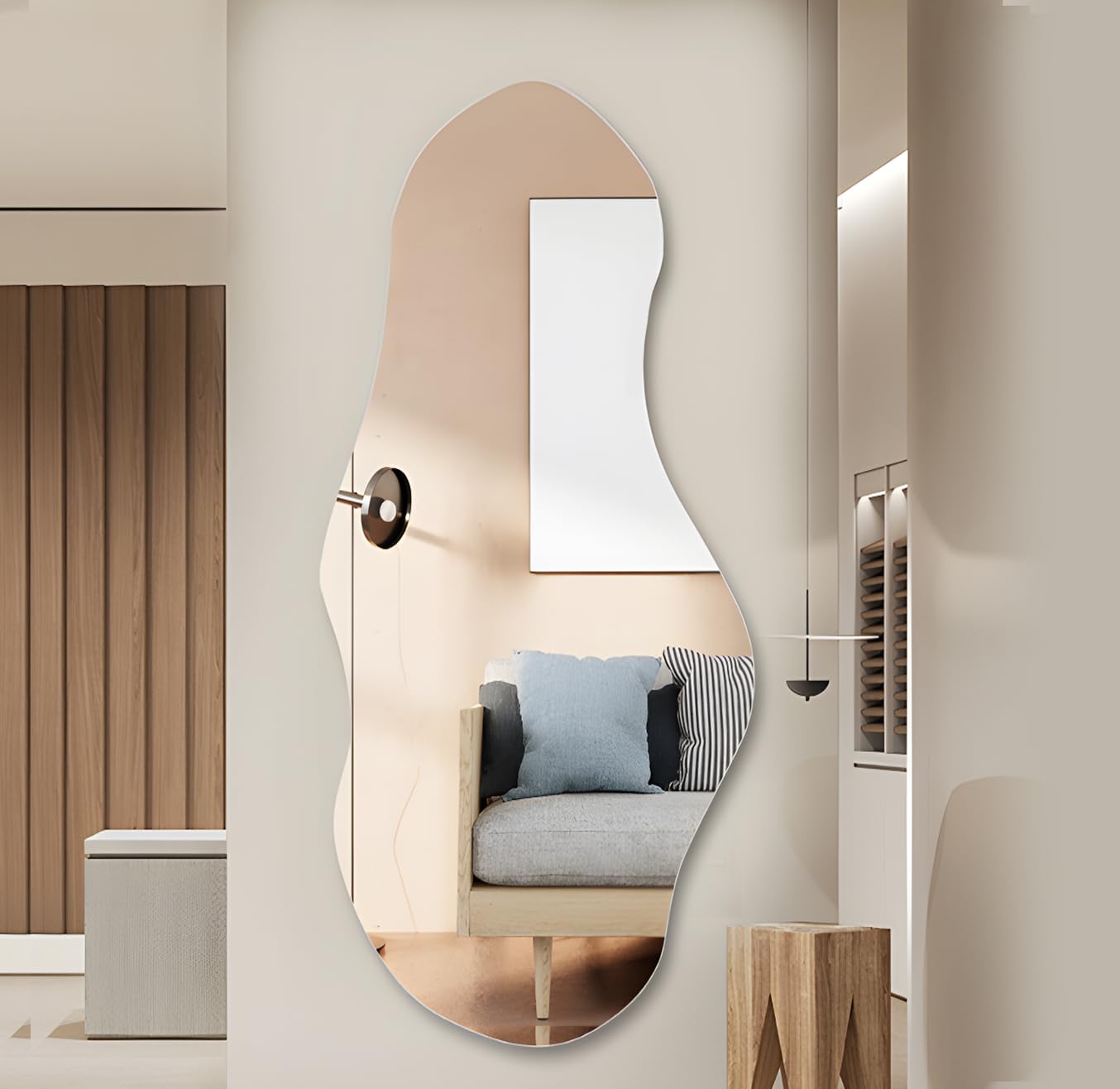 Amazon.co.jp: 【WNJAPAN】ウォールミラー 北欧 姿見 壁掛けミラー