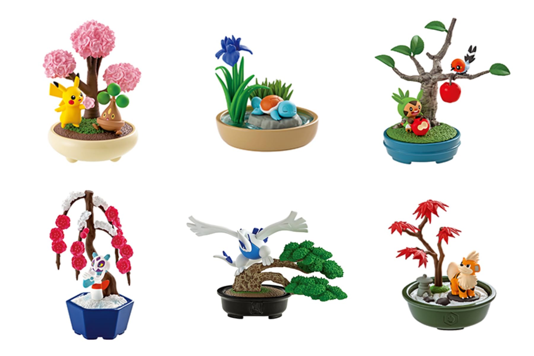 Amazon.com: Re-Ment Pokemon Pocket Bonsai Full Set of 6 Packs