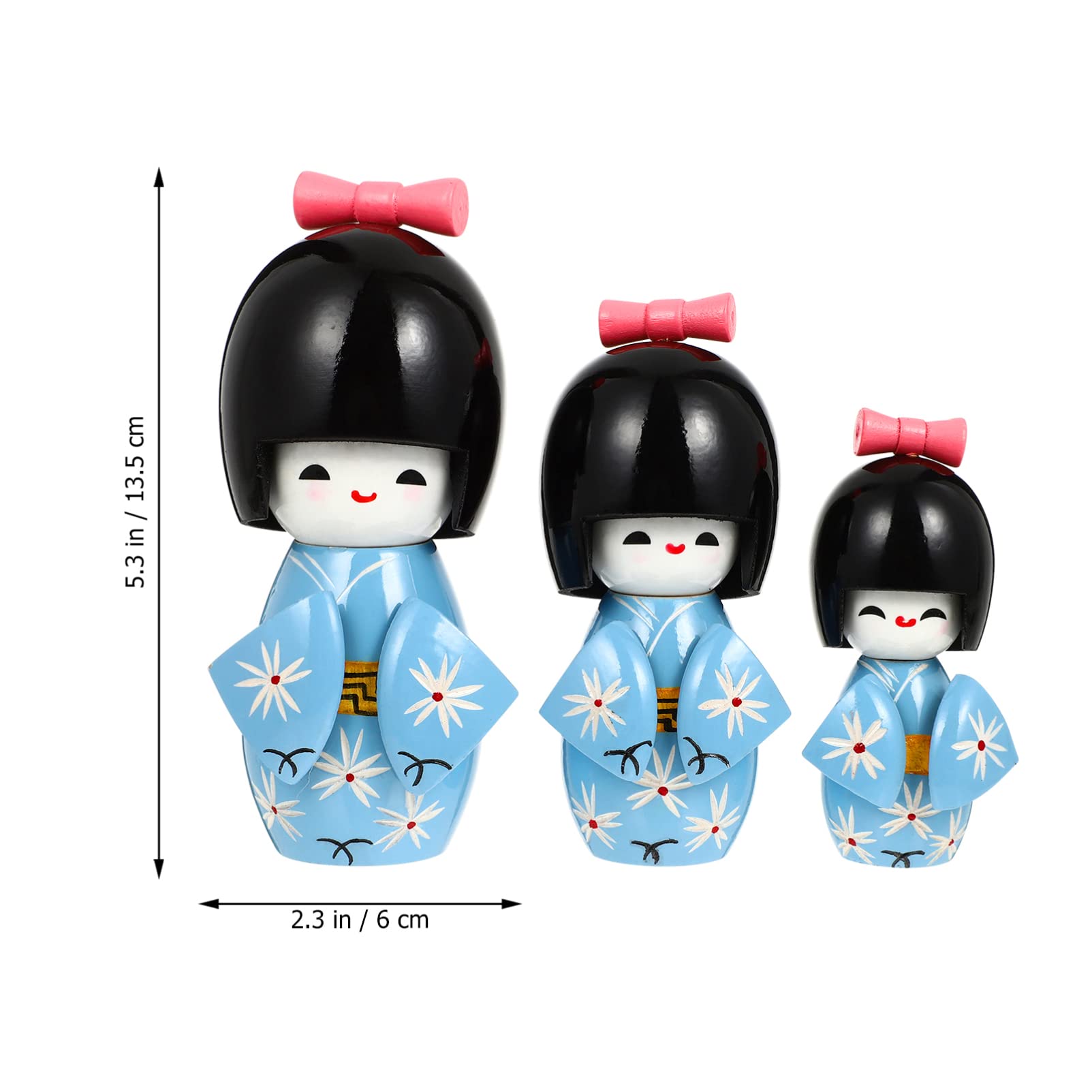 Amazon | VAABKL(みき) 日本人形 着物人形 コケシ人形 桜 こけし 木製