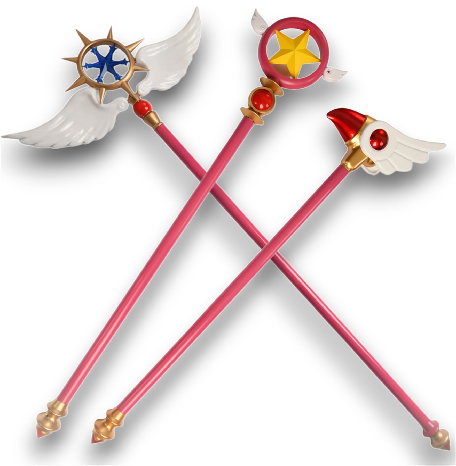 Amazon.co.jp: Monenjoy 魔法の杖 夢の杖 117cm クリアカード 魔法少女