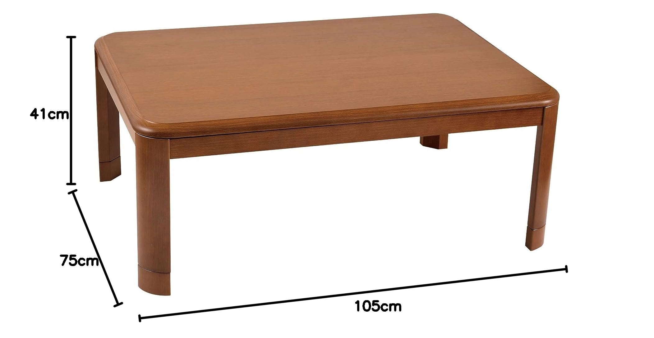 Amazon.co.jp: [山善] 家具調 こたつ テーブル 幅105×奥行75cm 長方形