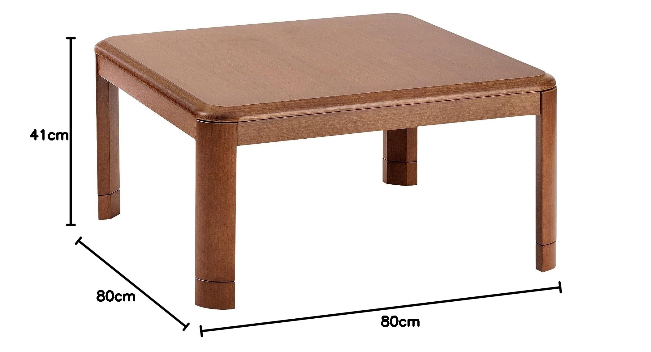 Amazon.co.jp: [山善] 家具調 こたつ テーブル 80cm 正方形 一人暮らし