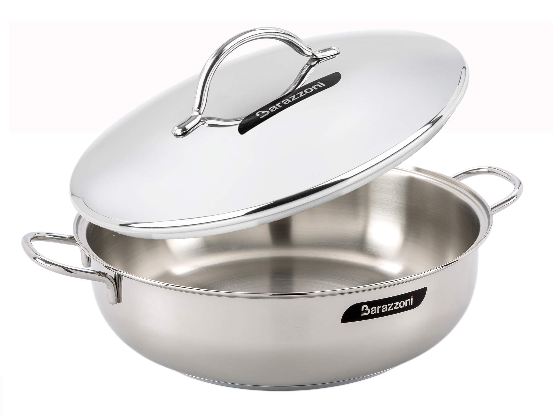 Amazon｜Barazzoni(バラゾーニ) 両手鍋 ステンレス ∅22×H7.5cm 蓋付