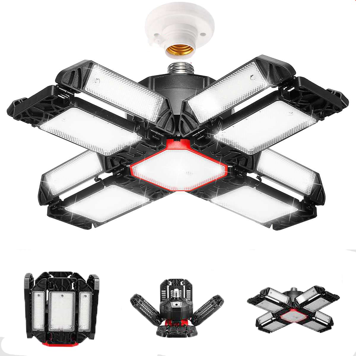 Amazon.co.jp: LEDガレージライト、180W倉庫天井照明12個の調整可能な