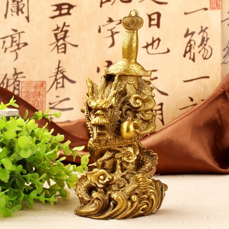 Amazon.co.jp: 倶利伽羅龍王剣 ブロンズ像 倶利伽羅剣 竜王 龍王 龍