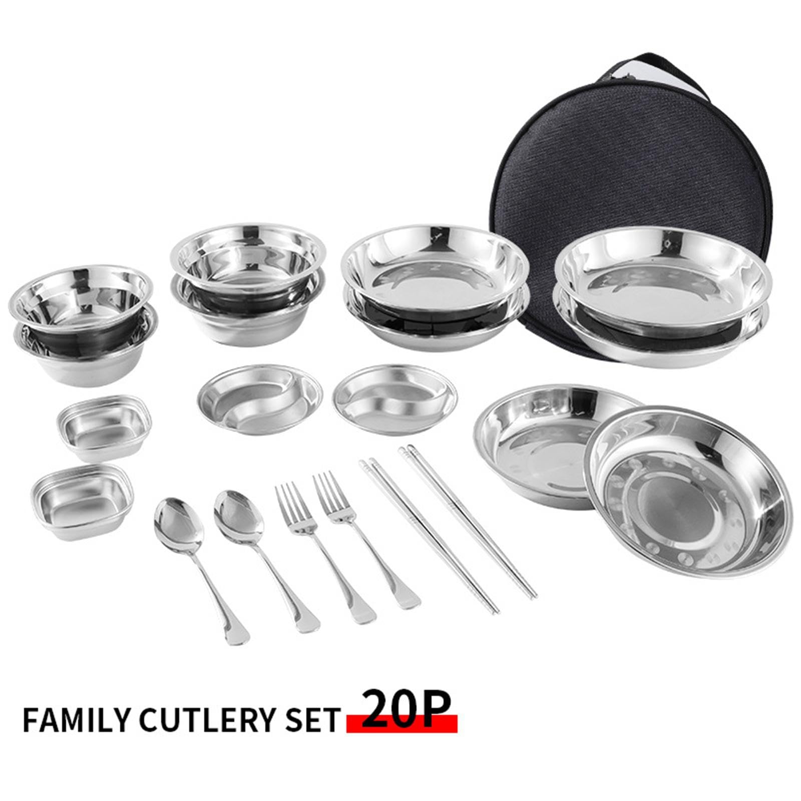 ALPHA アウトドア食器セット 皿3枚とカトラリー アウトドアモンスター