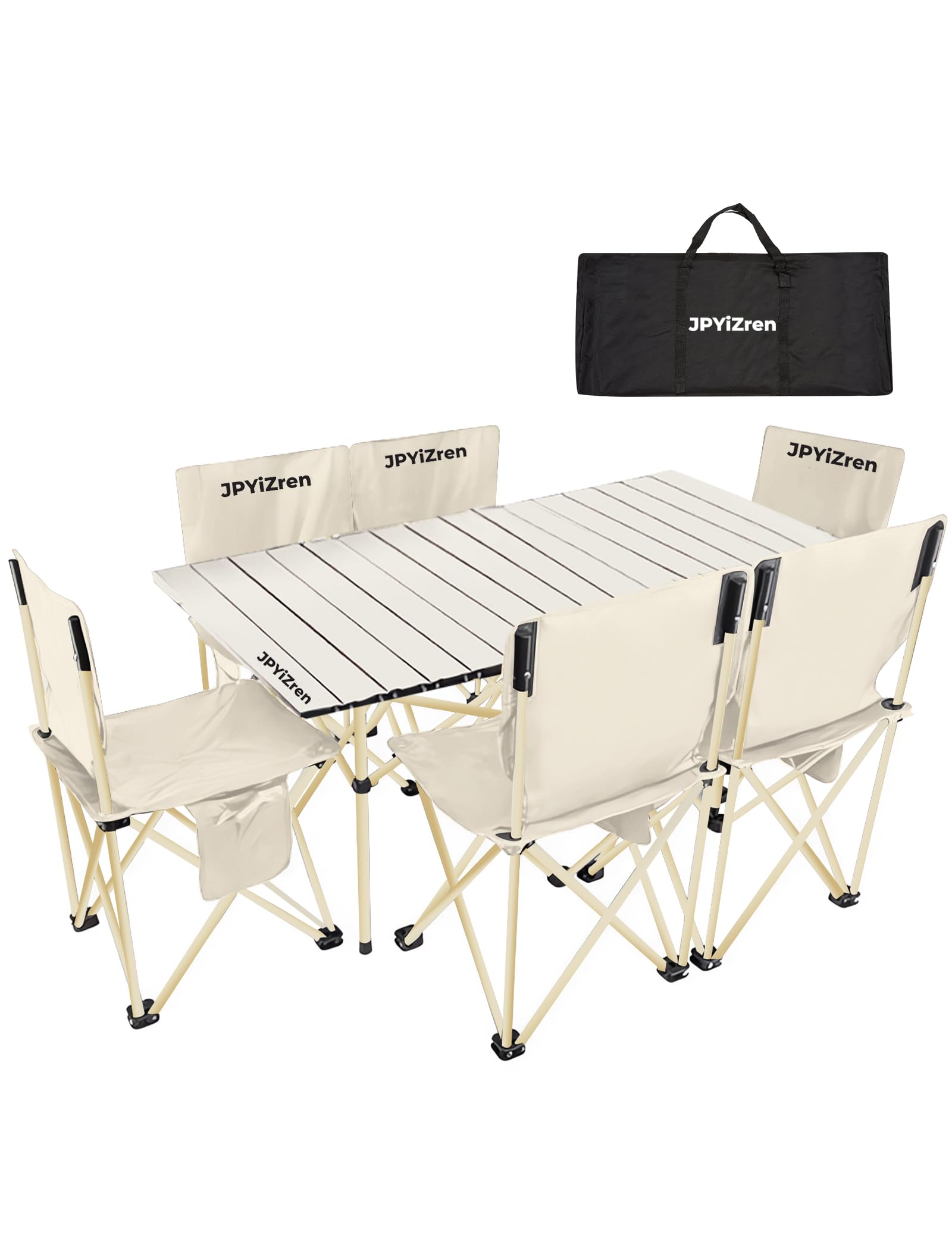 Amazon.co.jp: JPYiZren アウトドア テーブル チェア 7点セット アルミ