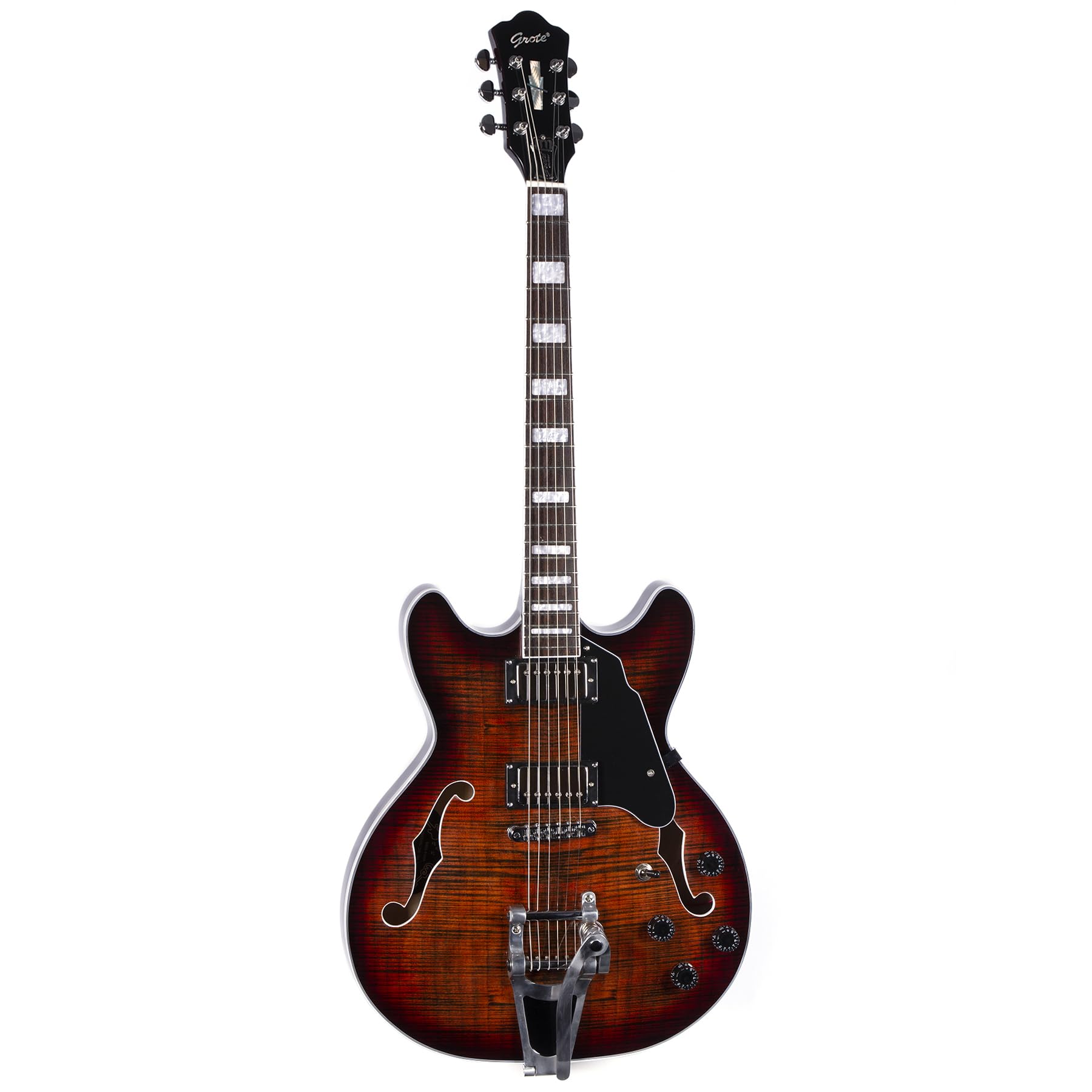Amazon | GROTE 335 style Jazz Electric Guitar with Bigsby Semi