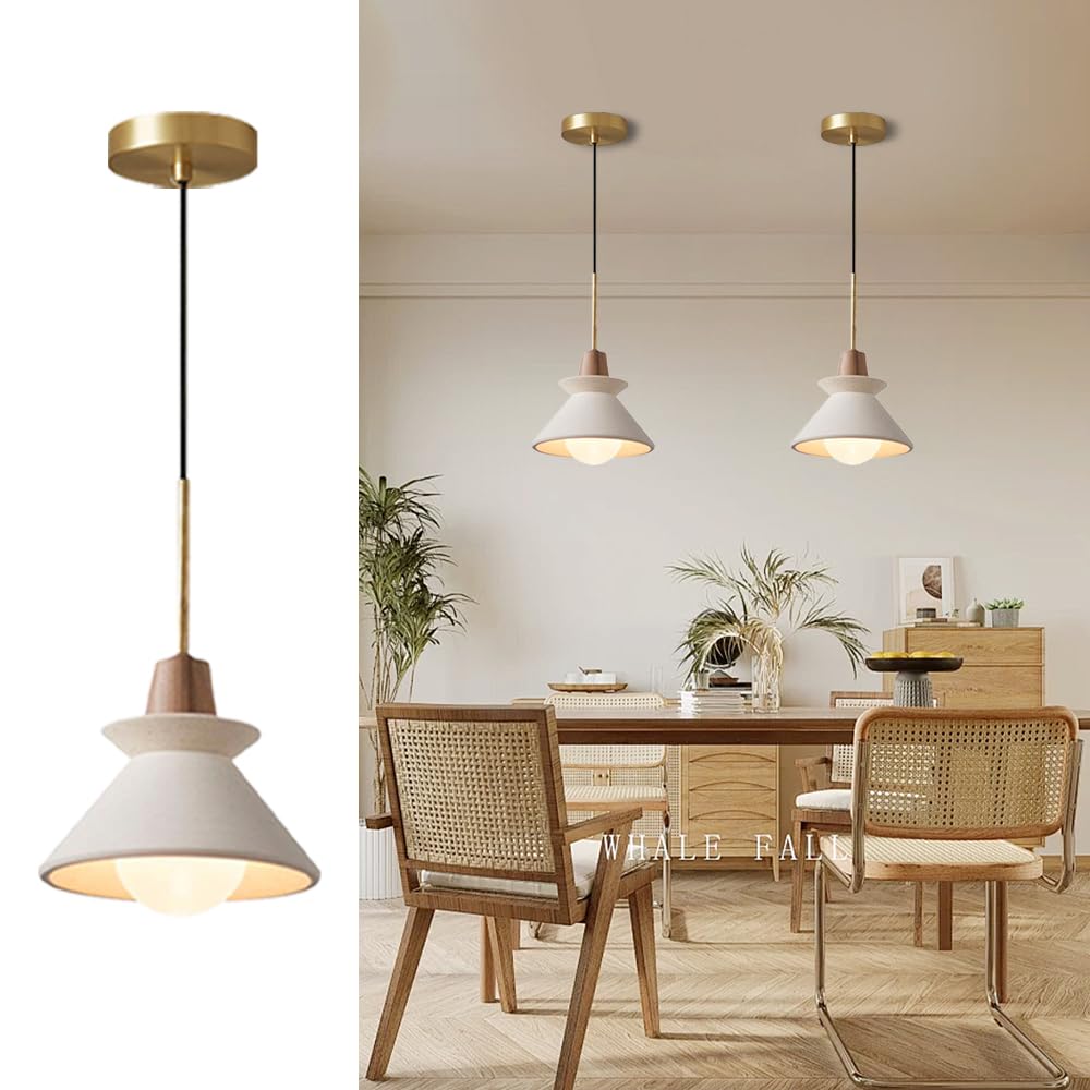 OROILUPU 7.7'' Concrete Pendant Lights Kitchen Island Hanging