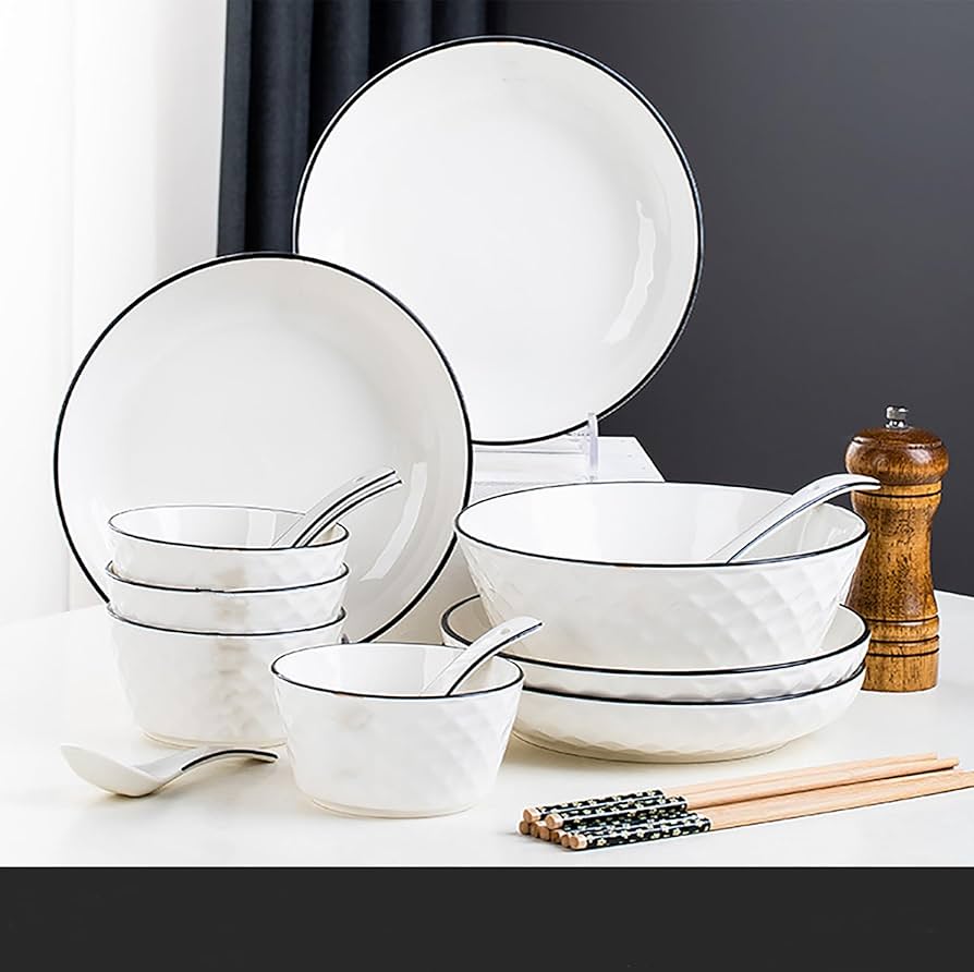 Amazon.co.jp: 白磁 食器セット ペア 食器セット 二人用 食器セット