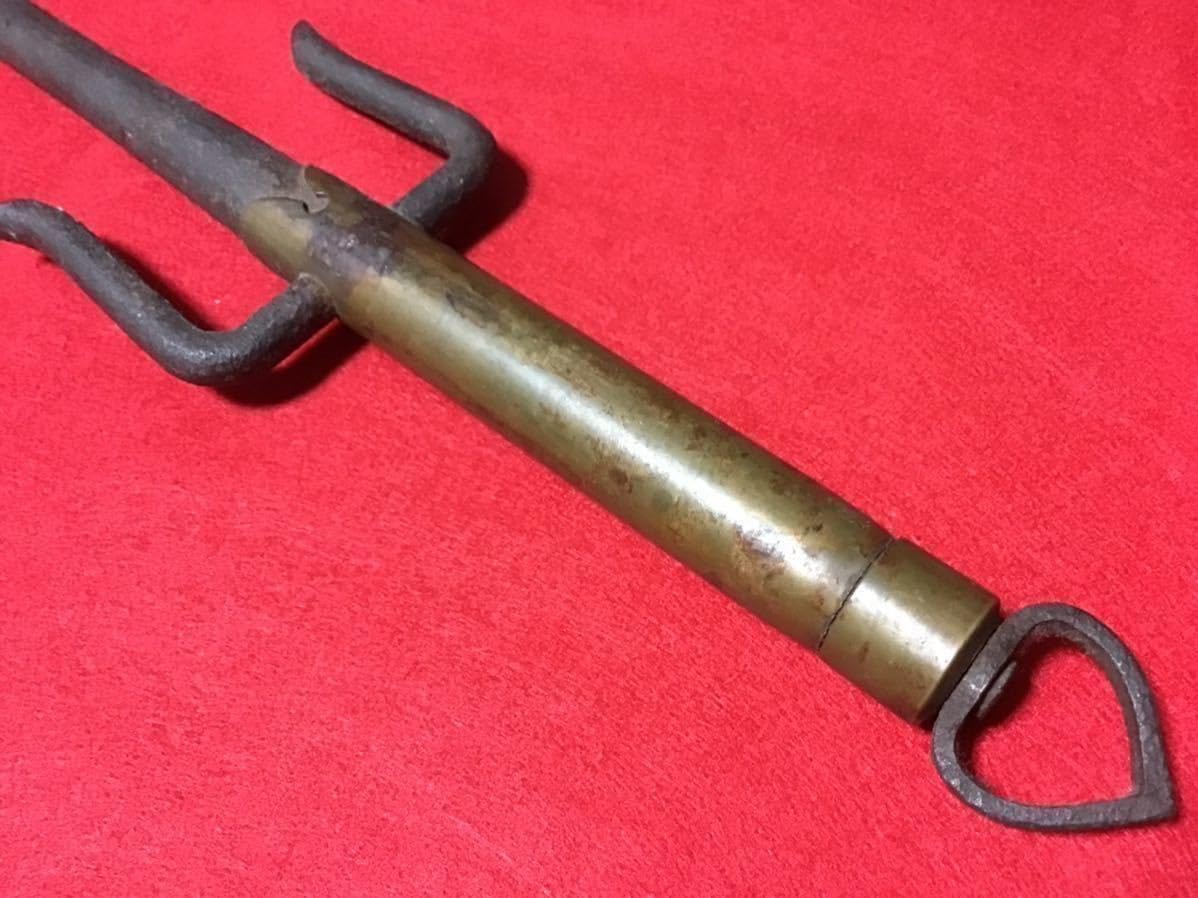 Amazon.co.jp: 鉄製 十手 江戸期 鉄十手 捕物 捕縛道具 捕具 武具 江戸