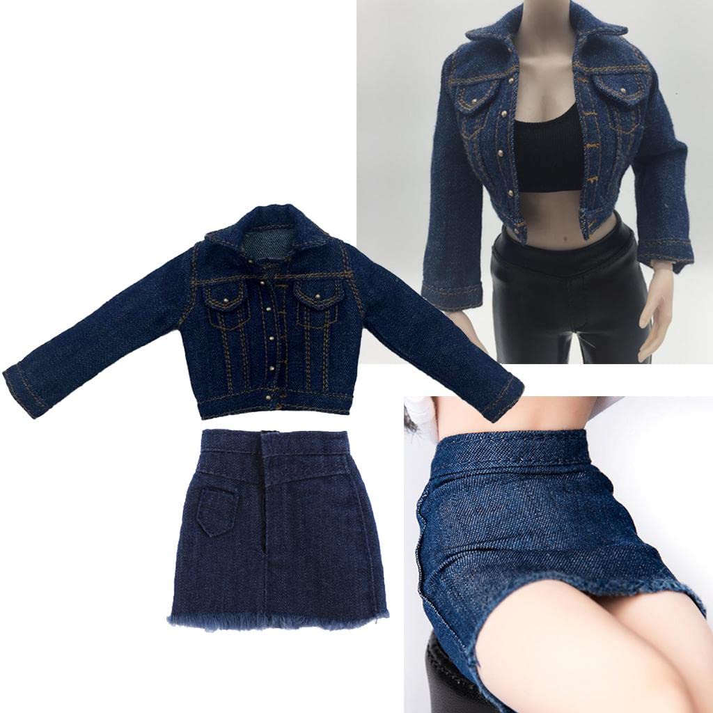 Amazon.co.jp: Hellery 1/6 人形衣装 ドール服 女性 デニムスカート