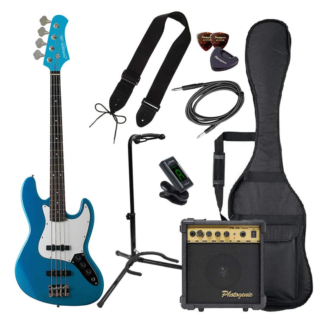 Photogenic フォトジェニック JB ジャズベース タイプ ブルー 青Amazon