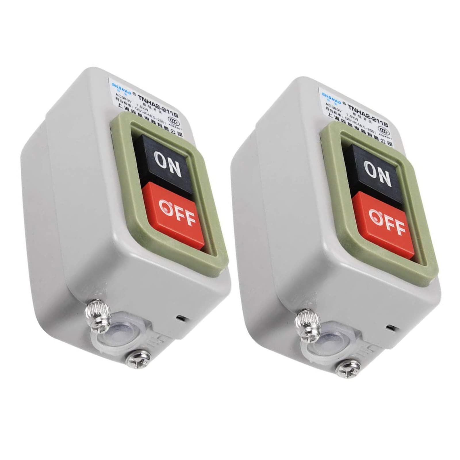 Amazon.co.jp: BEROZA ラッチ式電源押しボタンスイッチ ON OFF 3相