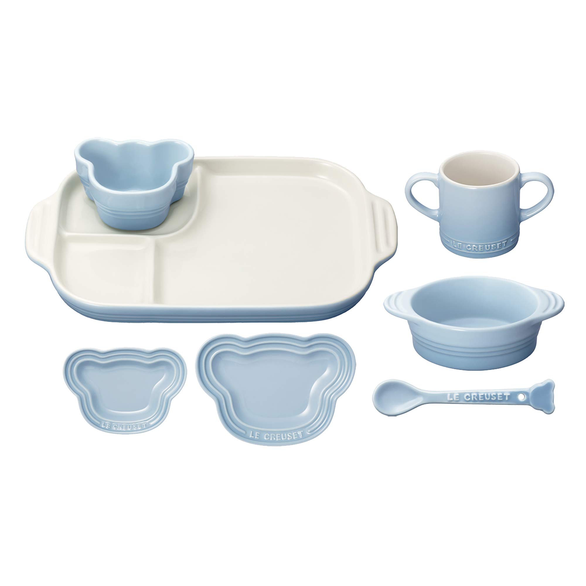 新品未使用品LE CREUSET ベビー用食器セット ピンク【4465】 ｜ル