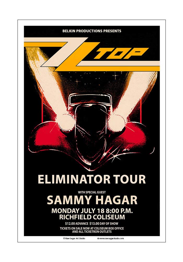 Amazon.com: Raw Sugar Art Studio ZZ Top/Sammy Hagar 1983 Cleveland