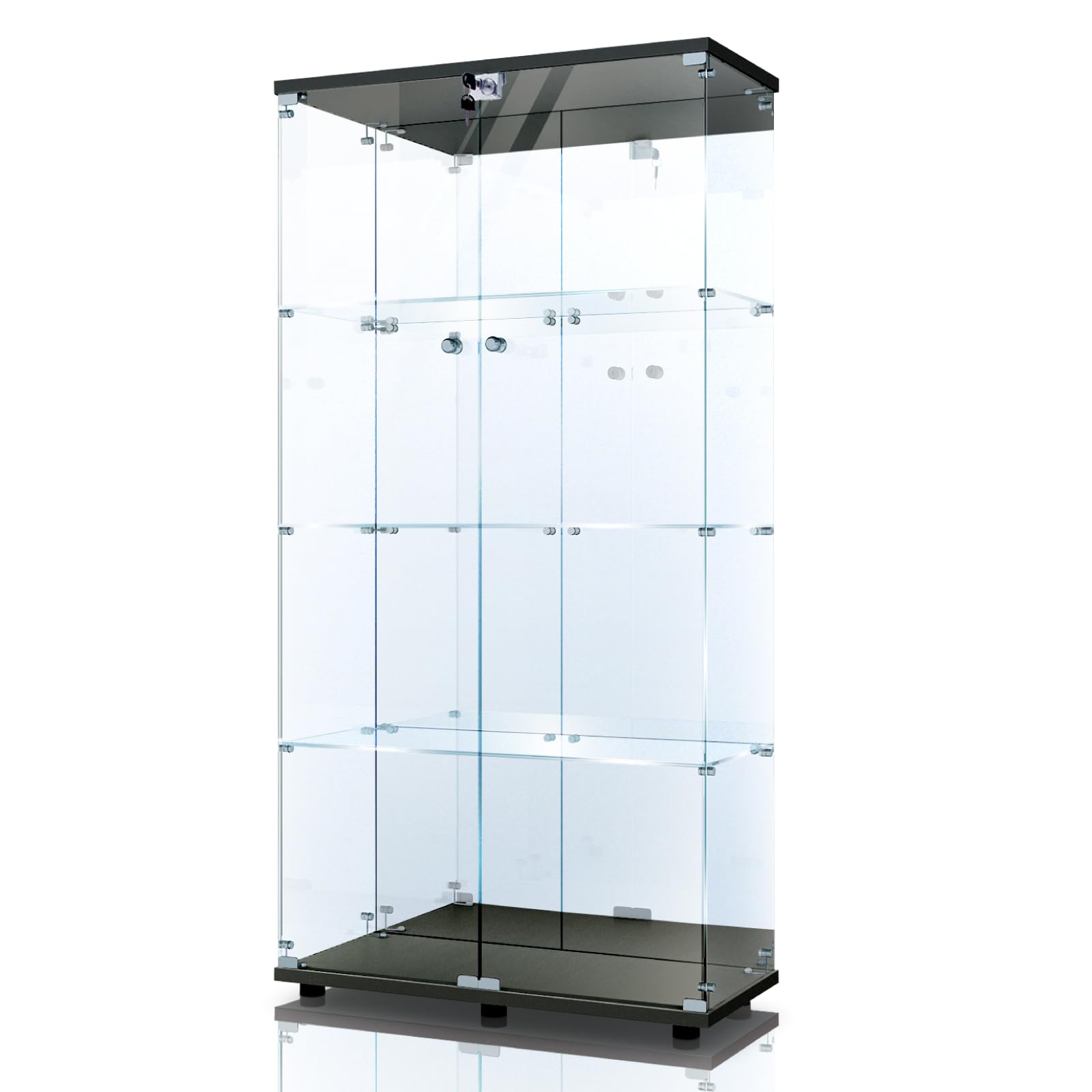 Amazon.co.jp: 生活グッズラボ ショーケース ガラスケース 背面ミラー