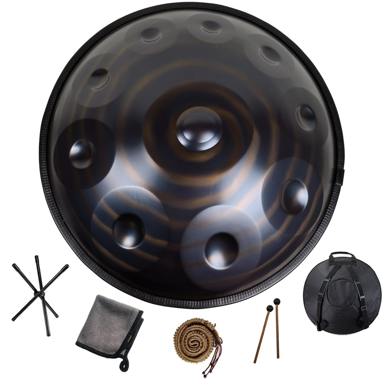 ハンドパン 小ぶりの49センチ 10音 Dマイナー A＝432Hz Amazon.com