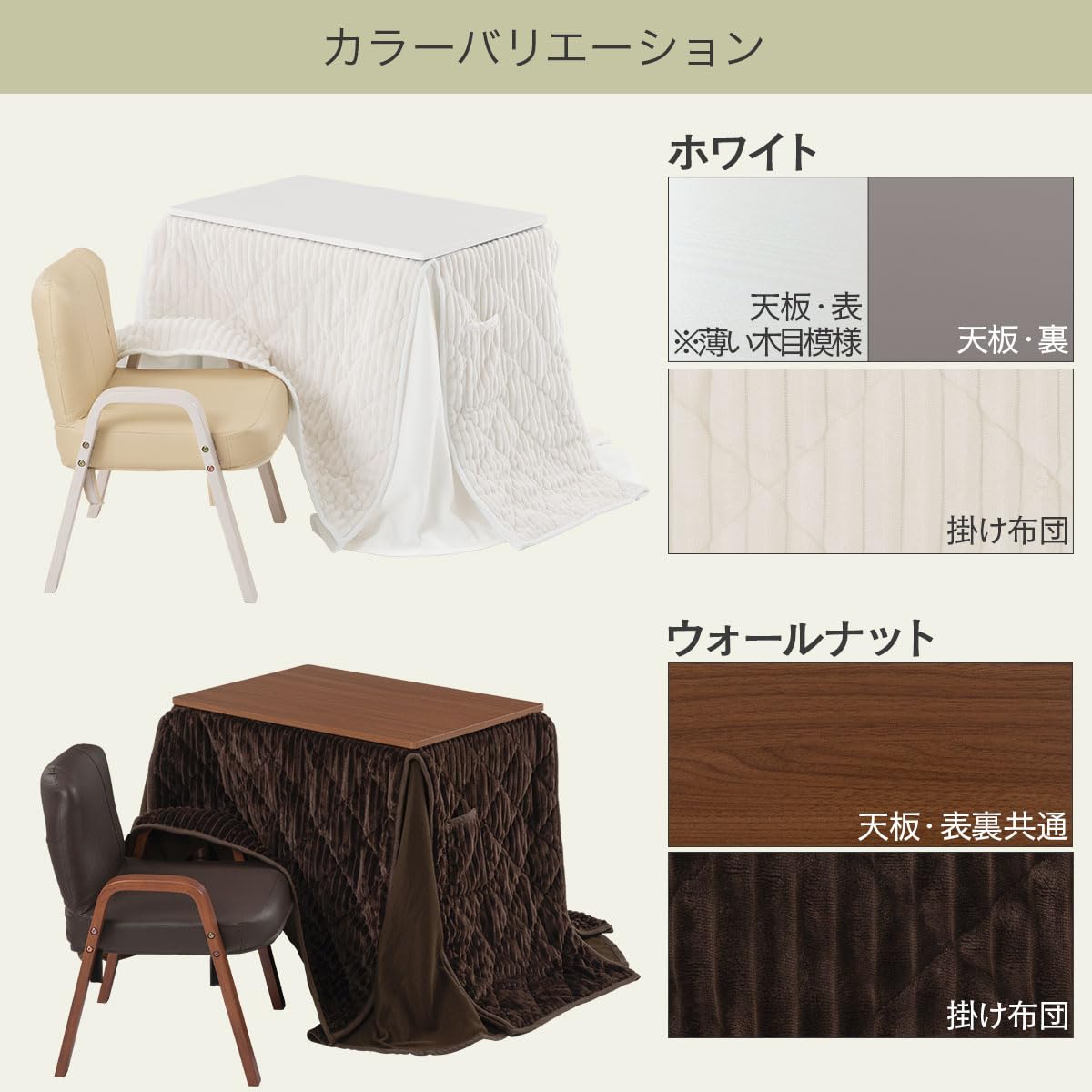 Amazon.co.jp : ぼん家具 こたつ 一人用 約70×50cm 3点セット こたつ