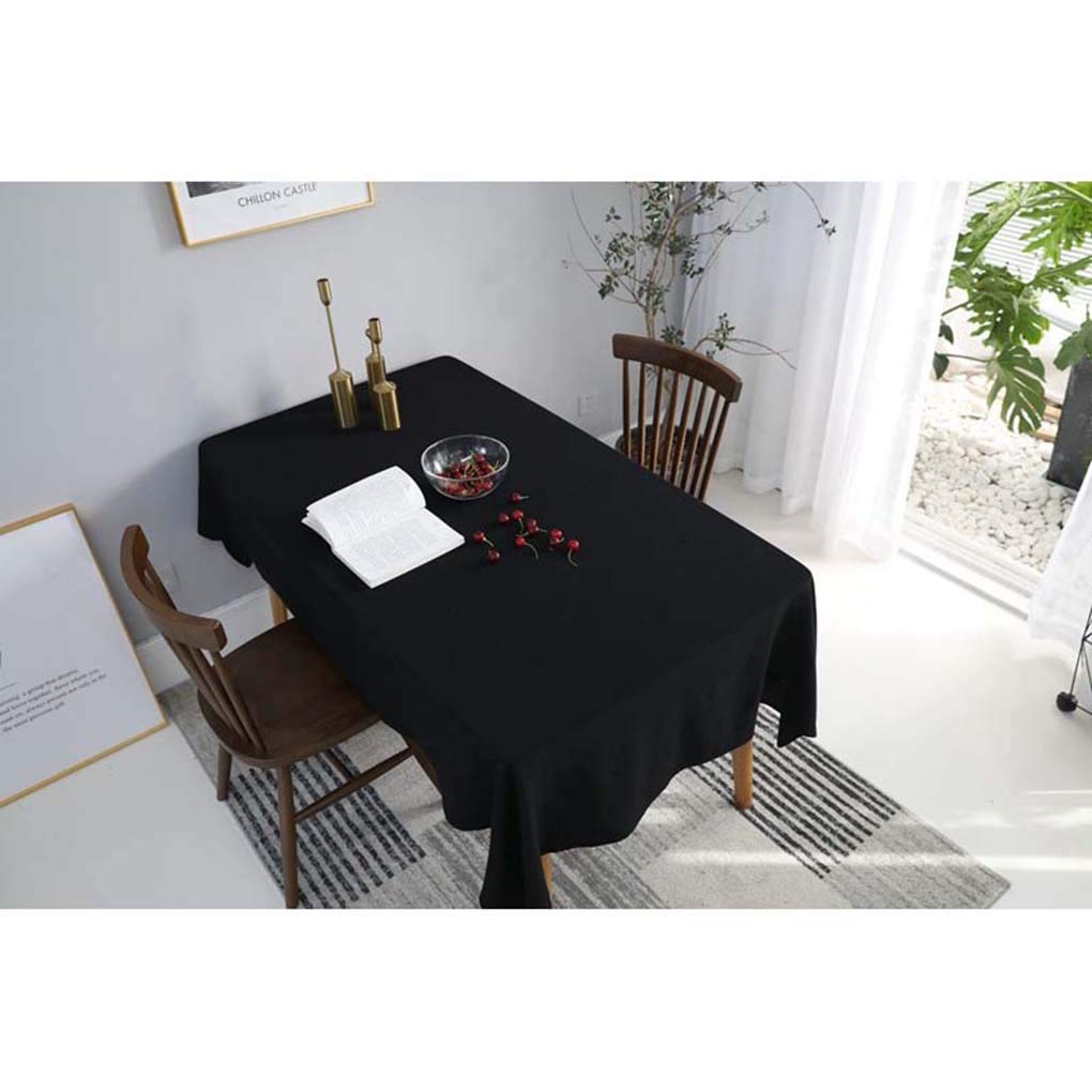 Amazon｜テーブルクロス テーブルカバー 長方形 無地 黒 テーブル