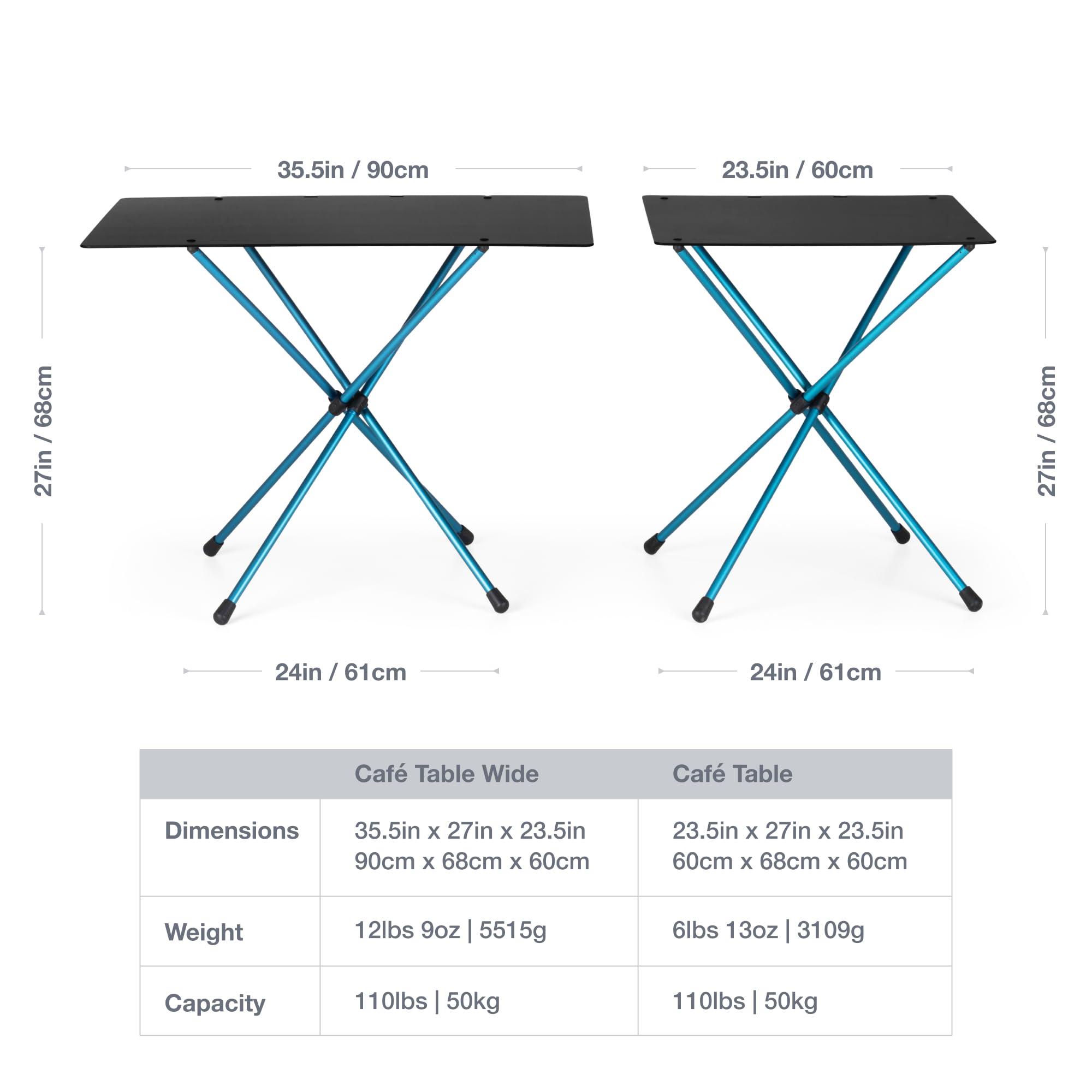 Amazon.com: Helinox Café Table Wide Portable Outdoor Dining Table