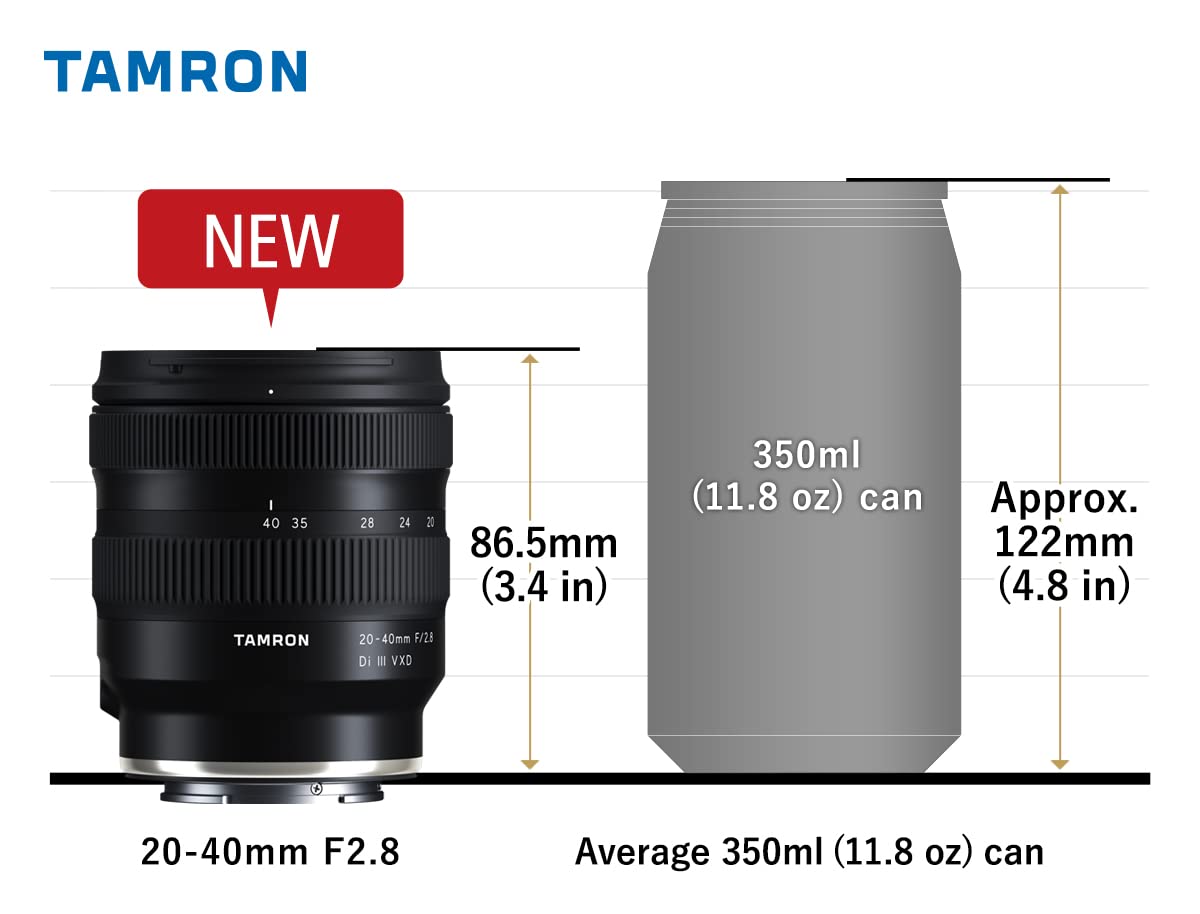 Amazon.com : Tamron 20-40mm f/2.8 Di III VXD Lens for Sony E-Mount